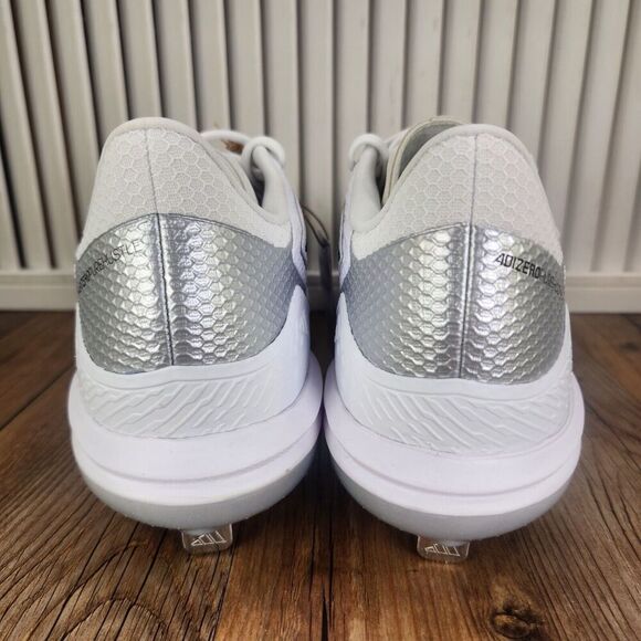 Adidas Purehustle 3 Womens 8.5 White Black Athletic Metal Softball Cleats IG7135 - Picture 5 of 11